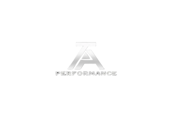White triangle with text on a white background