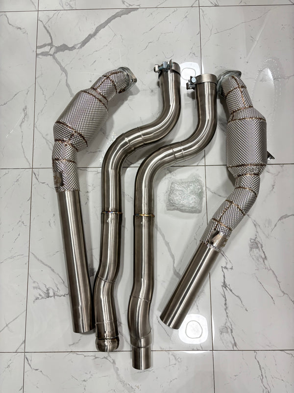 W218 CLS 550/CLS 63 - 200 Cell High Flow Catted Downpipe