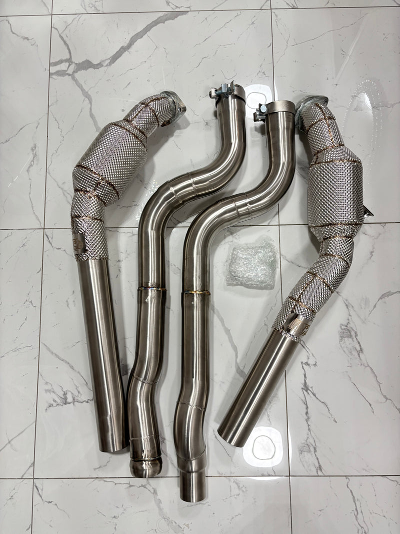 W218 CLS 550/CLS 63 - 200 Cell High Flow Catted Downpipe