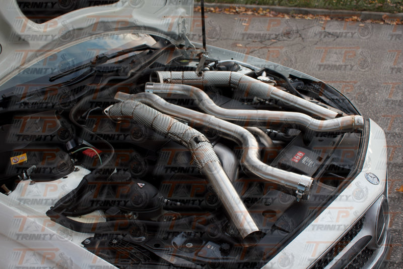 Mercedes Benz W218 M278 CLS 550 Catless Downpipes