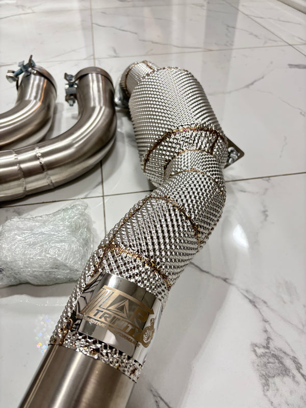 W218 CLS 550/CLS 63 - 200 Cell High Flow Catted Downpipe
