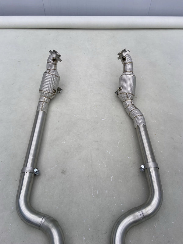 W218 CLS 550/CLS 63 - 200 Cell High Flow Catted Downpipe