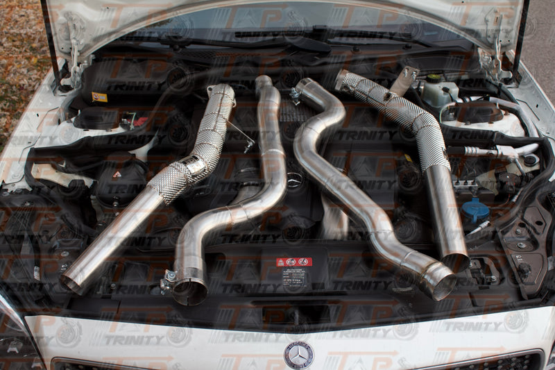 Mercedes Benz W218 M278 CLS 550 Catless Downpipes