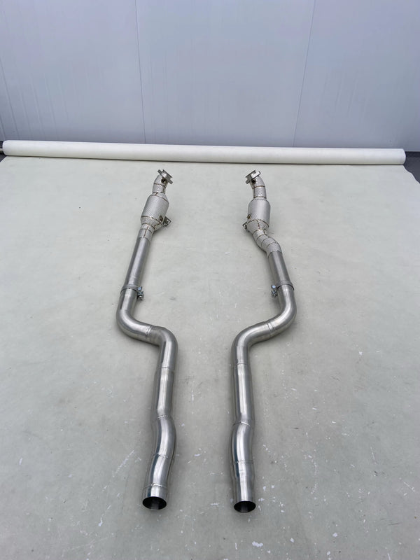 W218 CLS 550/CLS 63 - 200 Cell High Flow Catted Downpipe